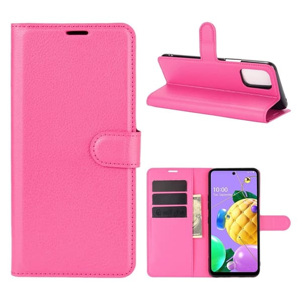 Classic LG K62 / K52 / Q52 flip etui - Rose Pink