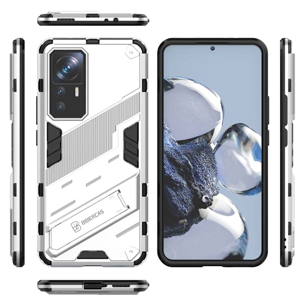 Støtsikkert hybriddeksel for Xiaomi 12T Pro - Sølv Silver grey