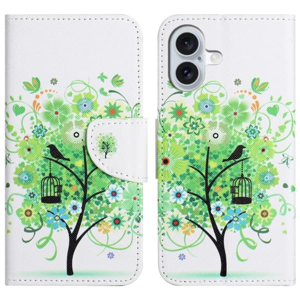Wonderland iPhone 16 flip-etui - Grønt Tre Green