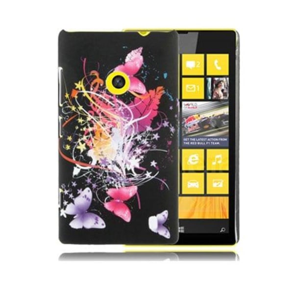 Valentine (Musta - Perhoset) Nokia Lumia 520 Suojakuori Multicolor 0933 |  Multicolor | Mjukplast | Fyndiq