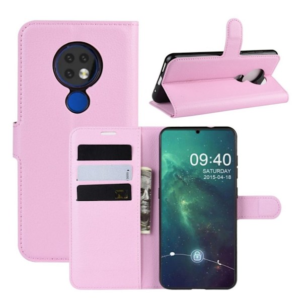 Classic Nokia 6.2 flip etui - Lyserød Pink