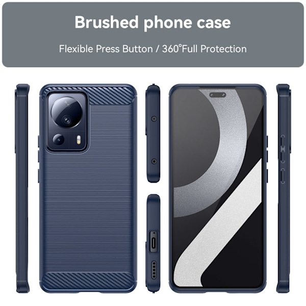 Carbon Flex Etui Xiaomi 13 Lite - Blå Blue