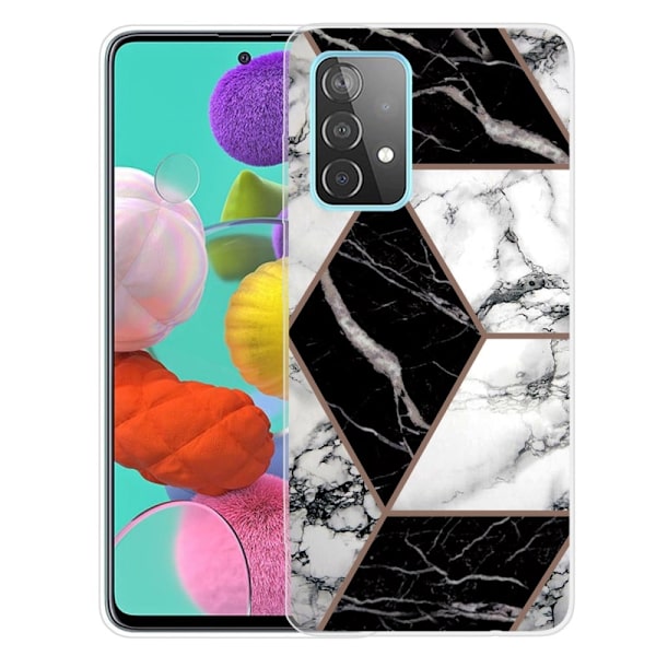 Deco Samsung Galaxy A73 Suojakotelo - Harmaa / Musta / Valkoinen Multicolor