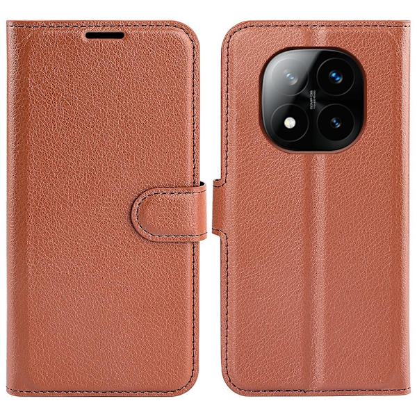 Classic Xiaomi Redmi Note 14 Pro Plus 5G flip etui - Brun Brown