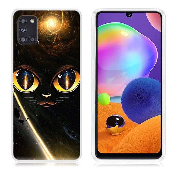Deco Samsung Galaxy A31 Etui - Cat Multicolor