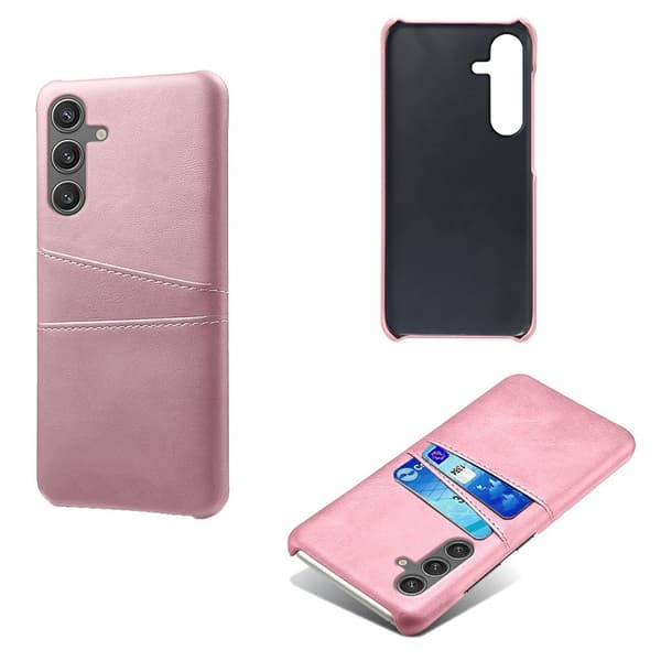 Dual Card Samsung Galaxy S25 kotelot - Ruusukulta Pink