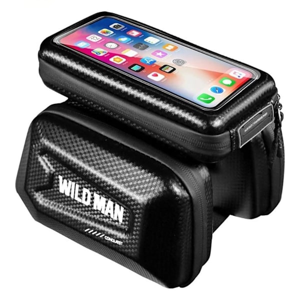 WILD MAN 1,2L slidstærk cykeltaske - Sort Black
