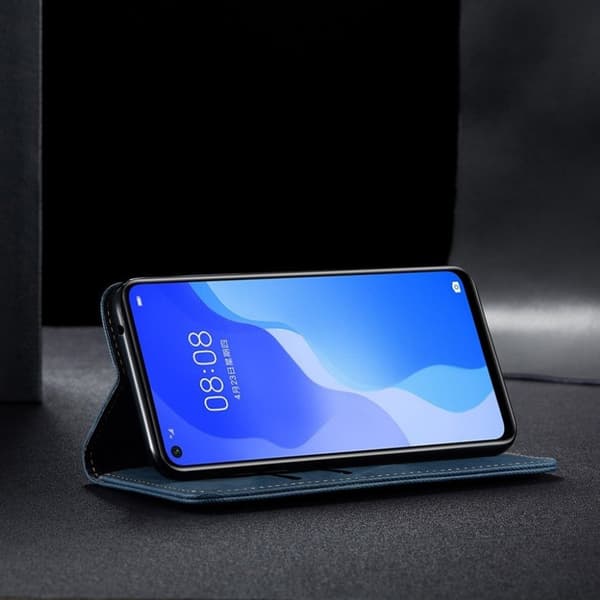 Jeans Huawei P40 Lite 5G flip etui - Blå Blue