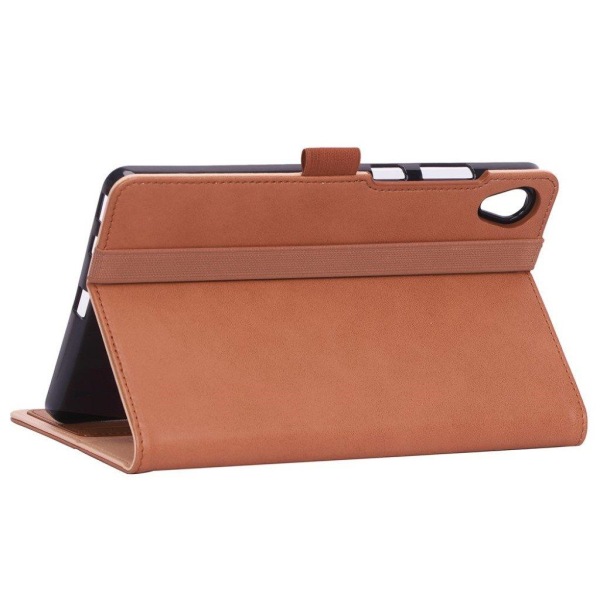 Lenovo Tab M8 business style leather flip case - Brown Brun