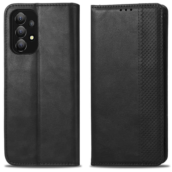 Bofink Vintage Samsung Galaxy A73 Læder Etui - Sort Black