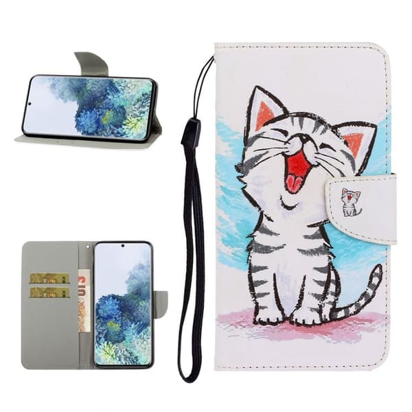 wonderland Samsung Galaxy S21 Ultra flip etui - Cute kat Multicolor