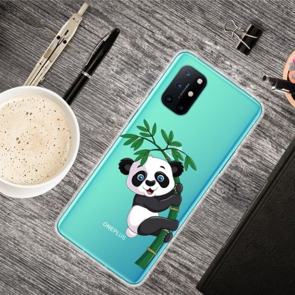 Deco OnePlus 8T etui - panda klatrer bambus Transparent