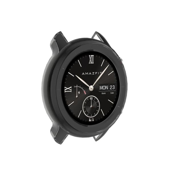 Amazfit GTR 47mm holdbart etui - Gennemsigtig Sort Black