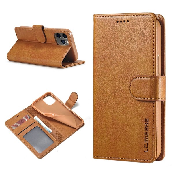 LC.IMEEKE iPhone 12 Pro / iPhone 12 flip case - Ruskea Brown