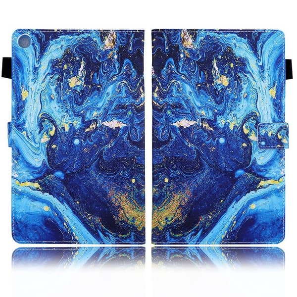 Cool Mønster Lær Flippetui til Samsung Galaxy Tab A7 10.4 (2020) - Painting Blue