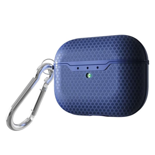 AirPods Pro fodral med hexagonmönster - Blå Blå