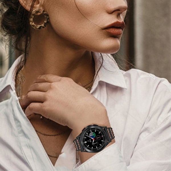 Amazfit Bip S / GTR 42mm Top Layer genuine leather watch strap - Black