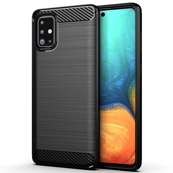 Carbon Flex Samsung Galaxy A71 skal - Svart Svart