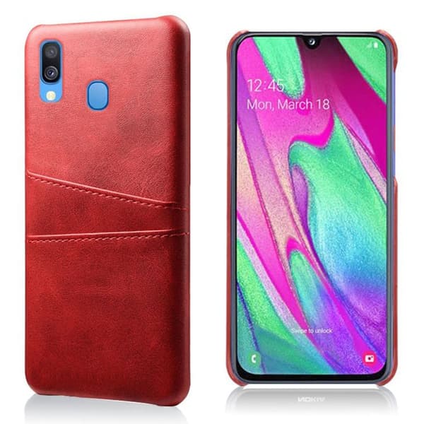 Dual Card cover - Samsung Galaxy A40 - Rød Red