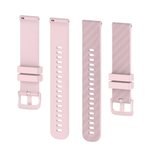 Klockarmband i silikon i kolfiberstil för Garmin Forerunner 255 / Xiaomi Watch S1 - Rosa Ros Rosa