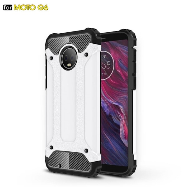 Motorola Moto G6 armor guard hybridikotelo - Valkoinen White