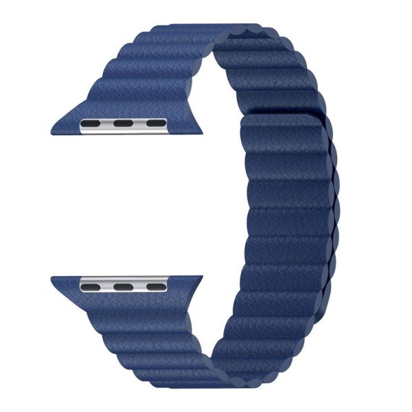 Apple Watch serie 4 44mm split læderurrem - blå Blue