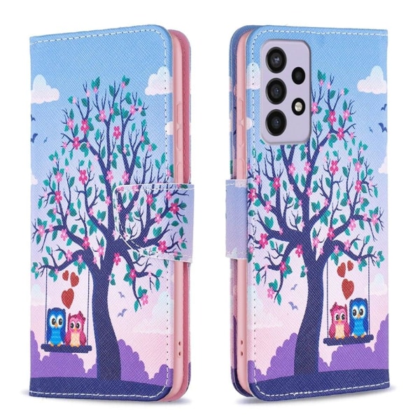 Wonderland Samsung Galaxy A73 Läppäkotelo - Two Owls Multicolor