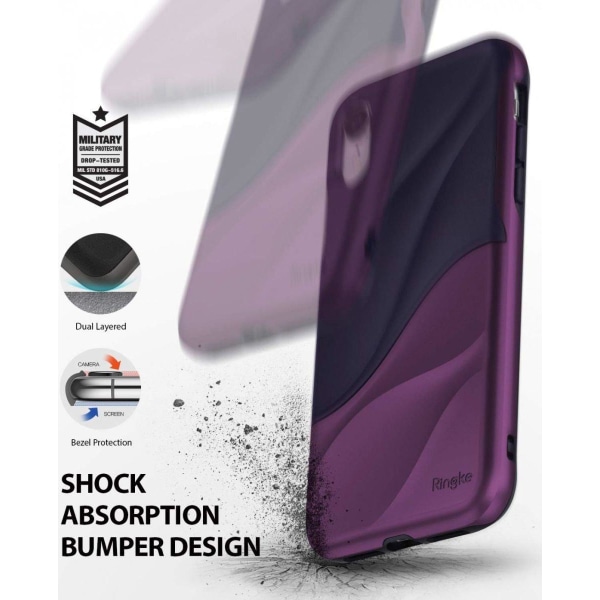 Ringke WAVE iPhone XR:lle - Metallinen Violetti Purple