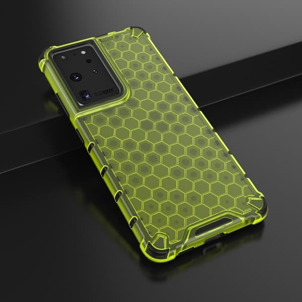 Bofink Honeycomb Samsung Galaxy S21 Ultra etui - grøn Green