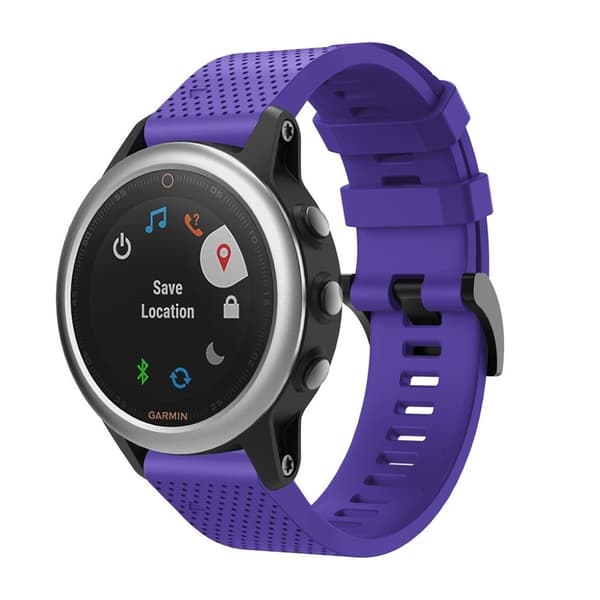 Stilfuld silikone-urrem til Garmin Fenix 5S - Lilla Purple