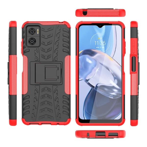 Offroad Motorola Moto E22 skal - Röd Röd