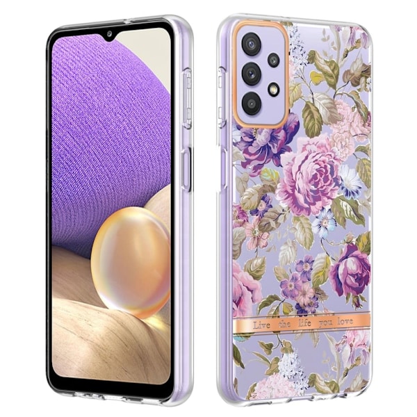 Supertunt och tåligt mjukpärmfodral för Samsung Galaxy M32 5G / A32 5G - Lila Pion Lila