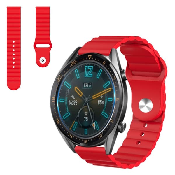 Huawei Watch GT 2 46mm cool silikoneurrem - Rød Red