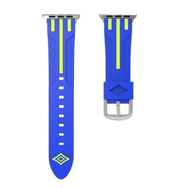 Apple Watch Series 4 40 mm flexibelt klockarmband - Blå Utsida / Grön Inuti multifärg
