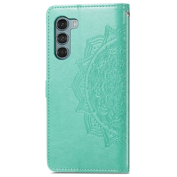 Mandala Motorola Moto G200 5G Flippetui - Grønn Green