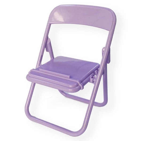 Universal mini chair shape foldable phone holder - Purple Purple
