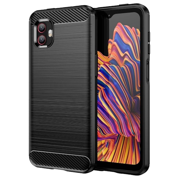 Carbon Flex Suojakotelo Samsung Galaxy Xcover 6 Pro / Xcover 2 Pro - Musta Black