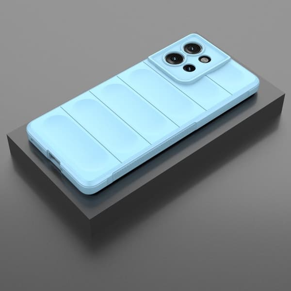 Mjukt greppformat Motorola Edge 50 skal - Baby Blå Blå