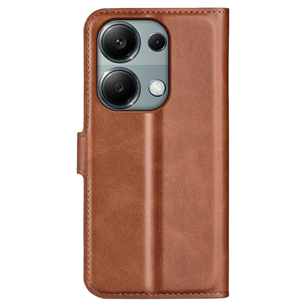 Xiaomi Redmi Note 13 Pro 4G læderetui med pung - Lysebrun Brown