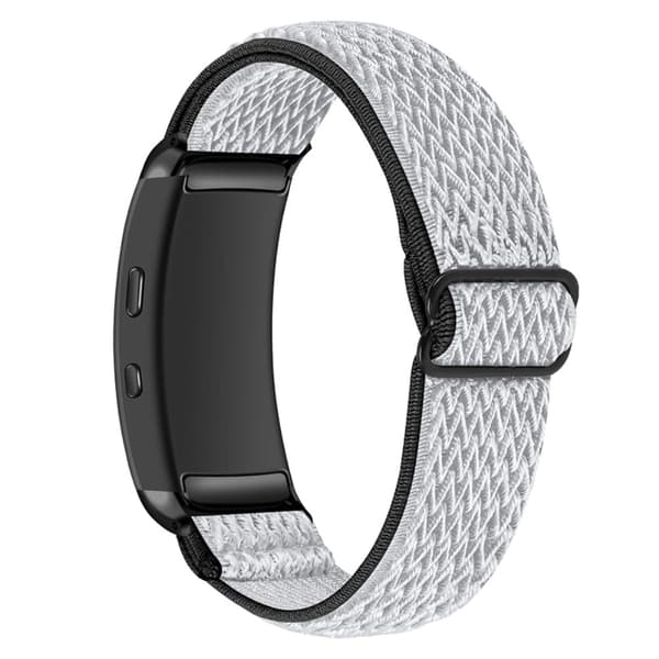 Samsung Gear Fit2 urrem i nylon - Sort / Hvid White