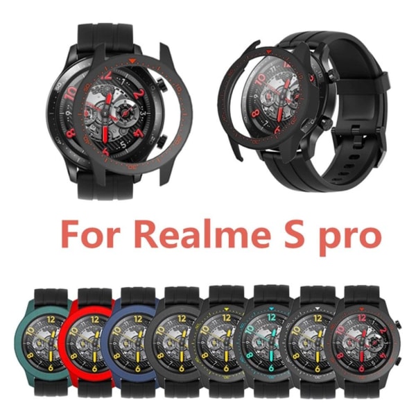 Realme Watch S Pro simple watch frame with scale - Red Röd