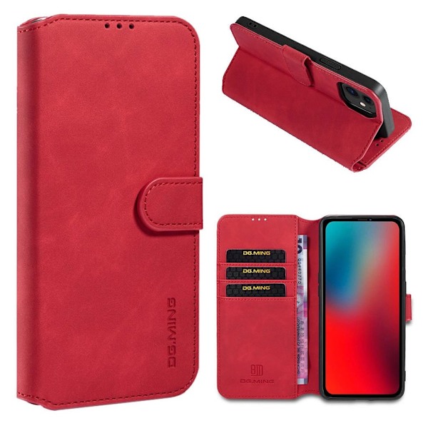 DG.MING iPhone 12 Pro Max retrokuoret - Punainen Red