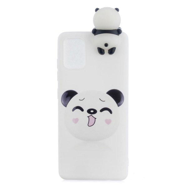 Cute 3D Samsung Galaxy A02s kotelot - Valkoinen Panda White