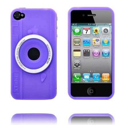 Kamera Deksel (Sort) iPhone 4 Deksel Purple