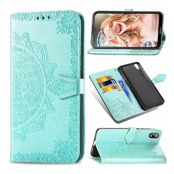 Mandala Huawei Y5 2019 etui - Cyan Green