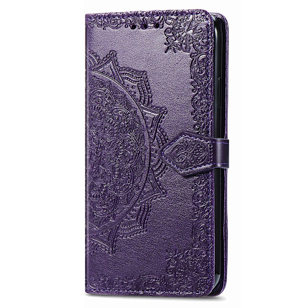 Mandala läder Google Pixel 8A fodral - Lila Lila