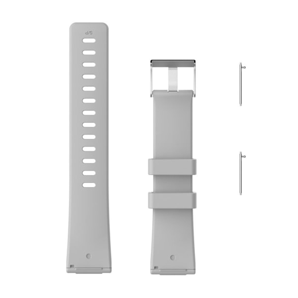 Fitbit Versa Klokkereim laget av hybrid materiale, str. L - Grå Silver grey