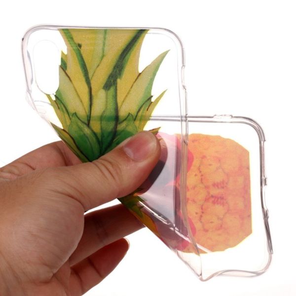 iPhone Xs Max etui med mønsterprint - Ananas Med Briller Multicolor