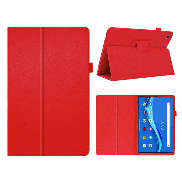 Lenovo Tab M10 FHD Plus litchi leather case - Red Röd