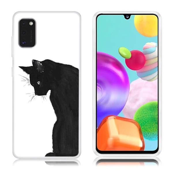 Deco Samsung Galaxy A41 skal - Katt Svart